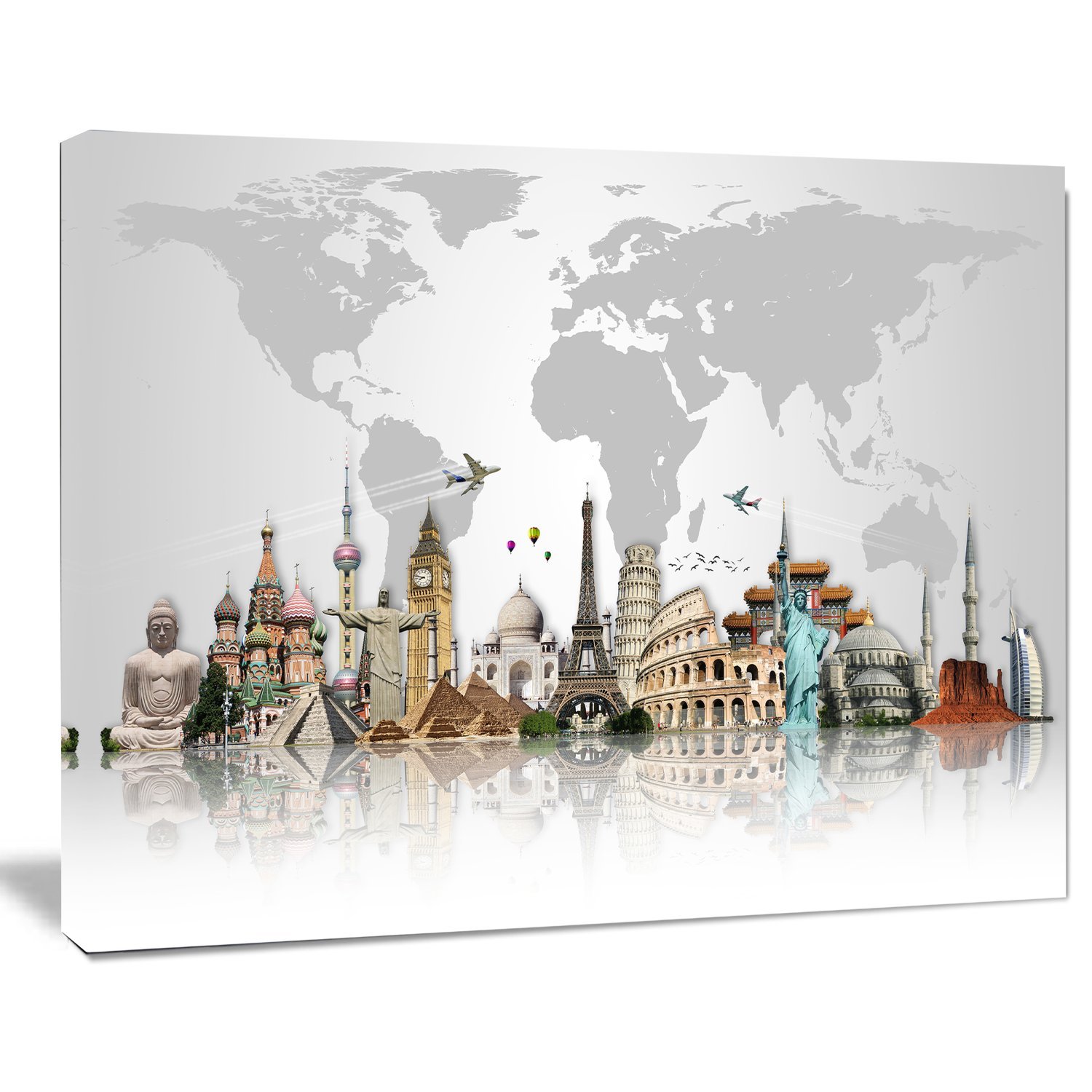 Amazon.com: Designart PT9272-20-12 Famous Monuments Across